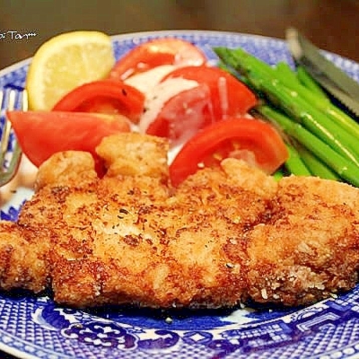 とんかつ肉の唐揚げ